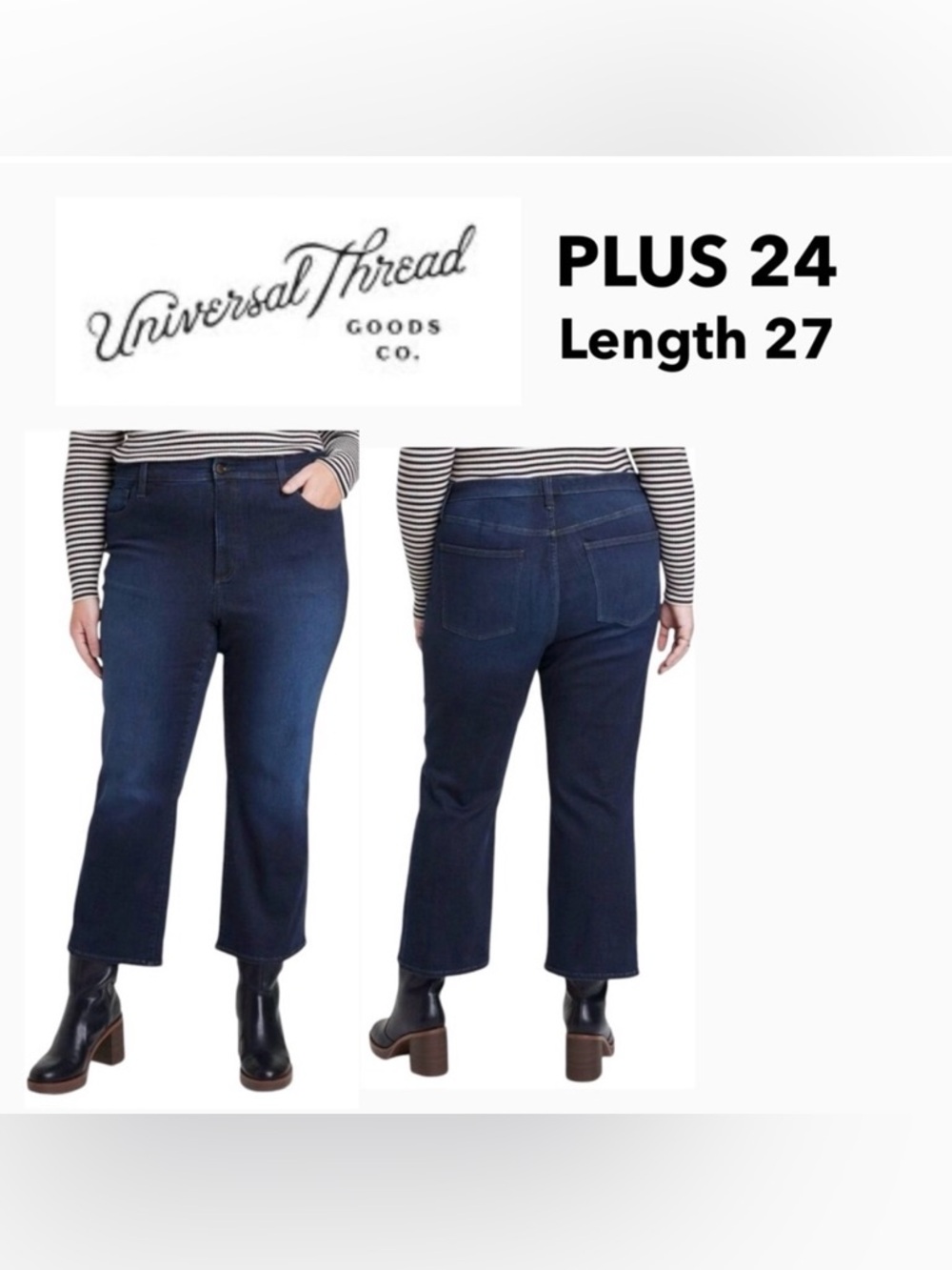 Universal Thread - Universal Thread
Women's Mid-Rise Bootcut Cropped Dark